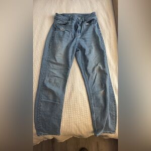 American Eagle Outfitters Women's Light Blue Straight Leg Jeans